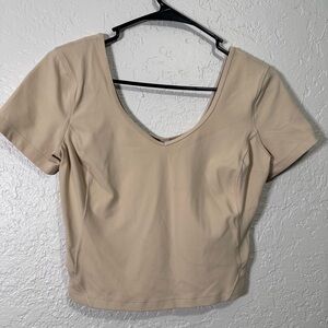 Lululemon Athletica Beige Crop Top